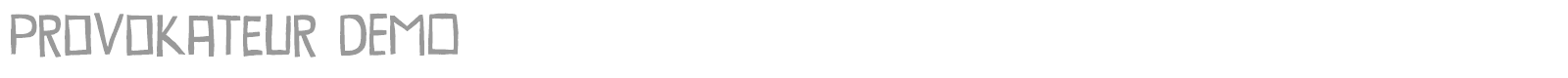 Provokateur font preview